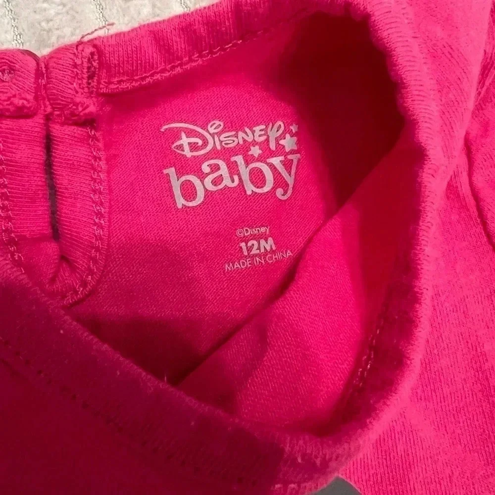 Disney baby girl pink Minnie Mouse long sleeve shirt size 12M